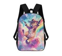 sinyumoney Sacs À Dos Scolaires Pour Enfants Whimsical Cowboy Cat Guns Sac D'école Imprimé En 3D Pour Garçons, Élèves Du Primaire Et Du Collège 17inch