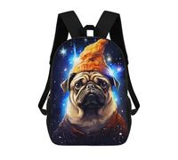 sinyumoney Sacs À Dos Scolaires Pour Enfants Wizard Pug Cute Pixel Art Sac D'école Imprimé En 3D Pour Garçons, Élèves Du Primaire Et Du Collège 17inch