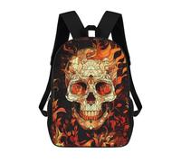 sinyumoney Sacs À Dos Skull Head Sac À Dos Scolaire Pour Enfants, Sac D'école Imprimé En 3D Pour Garçons, Élèves Du Primaire Et Du Collège 17inch