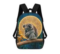 sinyumoney Sacs À Dos Sleeping Koala with Golden Halo Sac À Dos Scolaire Pour Enfants, Sac D'école Imprimé En 3D Pour Garçons, Élèves Du Primaire Et Du Collège 17inch