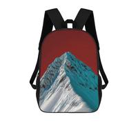 sinyumoney Sacs À Dos Snowy Mountain Peak with Red Sky Sac À Dos Scolaire Pour Enfants, Sac D'école Imprimé En 3D Pour Garçons, Élèves Du Primaire Et Du Collège 17inch