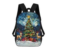 sinyumoney Sacs À Dos Stained Glass Christmas Tr Sac À Dos Scolaire Pour Enfants, Sac D'école Imprimé En 3D Pour Garçons, Élèves Du Primaire Et Du Collège 17inch