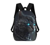 sinyumoney Sacs À Dos Steampunk Cat with Blue Eyes Sac À Dos Scolaire Pour Enfants, Sac D'école Imprimé En 3D Pour Garçons, Élèves Du Primaire Et Du Collège 17inch
