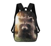 sinyumoney Sacs À Dos The Raccoon And Butterfly Sac À Dos Scolaire Pour Enfants, Sac D'école Imprimé En 3D Pour Garçons, Élèves Du Primaire Et Du Collège 17inch