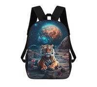sinyumoney Sacs À Dos Tiger on Alien Planet Sac À Dos Scolaire Pour Enfants, Sac D'école Imprimé En 3D Pour Garçons, Élèves Du Primaire Et Du Collège 17inch