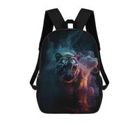 sinyumoney Sacs À Dos Tiger Water Neon Smoke Art Sac À Dos Scolaire Pour Enfants, Sac D'école Imprimé En 3D Pour Garçons, Élèves Du Primaire Et Du Collège 17inch