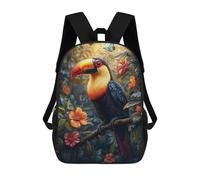 sinyumoney Sacs À Dos Toucan in A Tropical Paradise Sac À Dos Scolaire Pour Enfants, Sac D'école Imprimé En 3D Pour Garçons, Élèves Du Primaire Et Du Collège 17inch