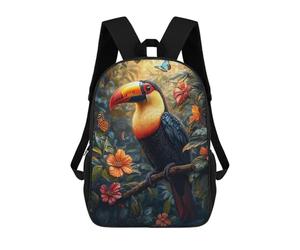 sinyumoney Sacs À Dos Toucan in A Tropical Paradise Sac À Dos Scolaire Pour Enfants, Sac D'école Imprimé En 3D Pour Garçons, Élèves Du Primaire Et Du Collège 17inch
