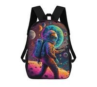 sinyumoney Sacs À Dos Vibrant Astronaut in Space -11 Sac À Dos Scolaire Pour Enfants, Sac D'école Imprimé En 3D Pour Garçons, Élèves Du Primaire Et Du Collège 17inch