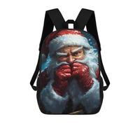 sinyumoney Sacs À Dos Winking Santa Claus Christmas Sac À Dos Scolaire Pour Enfants, Sac D'école Imprimé En 3D Pour Garçons, Élèves Du Primaire Et Du Collège 17inch