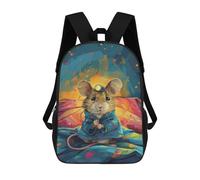 sinyumoney Sacs De Voyage Imprimés En 3D 17inch Adventure Mouse with Headlamp Sac À Dos Scolaire Pour Enfants, Sac À Dos Décontracté Pour La Journée, Sac À Dos Tendance Pour Filles Et Femmes