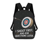 sinyumoney Sacs De Voyage Imprimés En 3D 17inch Archery Target Quote Sac À Dos Scolaire Pour Enfants, Sac À Dos Décontracté Pour La Journée, Sac À Dos Tendance Pour Filles Et Femmes