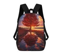 sinyumoney Sacs De Voyage Imprimés En 3D 17inch Autumn Sunset Reflections Sac À Dos Scolaire Pour Enfants, Sac À Dos Décontracté Pour La Journée, Sac À Dos Tendance Pour Filles Et Femmes