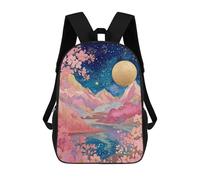 sinyumoney Sacs De Voyage Imprimés En 3D 17inch Cherry Blossom Moonlit Landscape -3 Sac À Dos Scolaire Pour Enfants, Sac À Dos Décontracté Pour La Journée, Sac À Dos Tendance Pour Filles Et Femmes