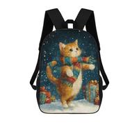 sinyumoney Sacs De Voyage Imprimés En 3D 17inch Christmas Cat with Presents-4 Sac À Dos Scolaire Pour Enfants, Sac À Dos Décontracté Pour La Journée, Sac À Dos Tendance Pour Filles Et Femmes