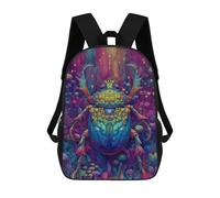 sinyumoney Sacs De Voyage Imprimés En 3D 17inch Colorful Beetle Fantasy Artwork Sac À Dos Scolaire Pour Enfants, Sac À Dos Décontracté Pour La Journée, Sac À Dos Tendance Pour Filles Et Femmes
