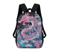 sinyumoney Sacs De Voyage Imprimés En 3D 17inch Colorful Dragon Ocean Art Print Sac À Dos Scolaire Pour Enfants, Sac À Dos Décontracté Pour La Journée, Sac À Dos Tendance Pour Filles Et Femmes