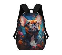 sinyumoney Sacs De Voyage Imprimés En 3D 17inch Colorful French Bulldog Artwork Sac À Dos Scolaire Pour Enfants, Sac À Dos Décontracté Pour La Journée, Sac À Dos Tendance Pour Filles Et Femmes