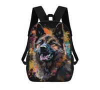 sinyumoney Sacs De Voyage Imprimés En 3D 17inch Colorful German Shepherd Art Print-8 Sac À Dos Scolaire Pour Enfants, Sac À Dos Décontracté Pour La Journée, Sac À Dos Tendance Pour Filles Et Femmes