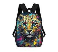 sinyumoney Sacs De Voyage Imprimés En 3D 17inch Colorful Leopard Portrait Sac À Dos Scolaire Pour Enfants, Sac À Dos Décontracté Pour La Journée, Sac À Dos Tendance Pour Filles Et Femmes