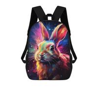 sinyumoney Sacs De Voyage Imprimés En 3D 17inch Colorful Rabbit Art Print-3 Sac À Dos Scolaire Pour Enfants, Sac À Dos Décontracté Pour La Journée, Sac À Dos Tendance Pour Filles Et Femmes