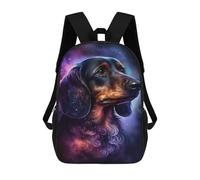 sinyumoney Sacs De Voyage Imprimés En 3D 17inch Cosmic Dachshund Portrait-5 Sac À Dos Scolaire Pour Enfants, Sac À Dos Décontracté Pour La Journée, Sac À Dos Tendance Pour Filles Et Femmes