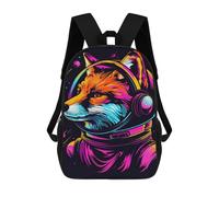 sinyumoney Sacs De Voyage Imprimés En 3D 17inch Cosmic Fox Astronaut Sac À Dos Scolaire Pour Enfants, Sac À Dos Décontracté Pour La Journée, Sac À Dos Tendance Pour Filles Et Femmes