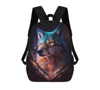 sinyumoney Sacs De Voyage Imprimés En 3D 17inch Cosmic Wolf Portrait Artwork-1 Sac À Dos Scolaire Pour Enfants, Sac À Dos Décontracté Pour La Journée, Sac À Dos Tendance Pour Filles Et Femmes