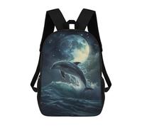sinyumoney Sacs De Voyage Imprimés En 3D 17inch Dolphin Fantasy Cosmic Sac À Dos Scolaire Pour Enfants, Sac À Dos Décontracté Pour La Journée, Sac À Dos Tendance Pour Filles Et Femmes
