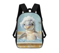 sinyumoney Sacs De Voyage Imprimés En 3D 17inch Dolphin in A Bathtub Sac À Dos Scolaire Pour Enfants, Sac À Dos Décontracté Pour La Journée, Sac À Dos Tendance Pour Filles Et Femmes