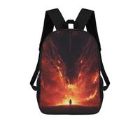 sinyumoney Sacs De Voyage Imprimés En 3D 17inch Dragon Vs. Man Epic Battle Sac À Dos Scolaire Pour Enfants, Sac À Dos Décontracté Pour La Journée, Sac À Dos Tendance Pour Filles Et Femmes