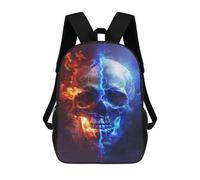 sinyumoney Sacs De Voyage Imprimés En 3D 17inch Electric Fire Skull Artwork Sac À Dos Scolaire Pour Enfants, Sac À Dos Décontracté Pour La Journée, Sac À Dos Tendance Pour Filles Et Femmes