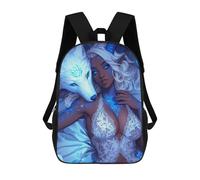 sinyumoney Sacs De Voyage Imprimés En 3D 17inch Fantasy Wolf And Fairy Artwork Sac À Dos Scolaire Pour Enfants, Sac À Dos Décontracté Pour La Journée, Sac À Dos Tendance Pour Filles Et Femmes