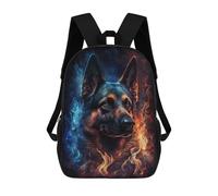 sinyumoney Sacs De Voyage Imprimés En 3D 17inch Flaming German Shepherd Art Print -1 Sac À Dos Scolaire Pour Enfants, Sac À Dos Décontracté Pour La Journée, Sac À Dos Tendance Pour Filles Et Femmes