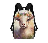 sinyumoney Sacs De Voyage Imprimés En 3D 17inch Floral Crown Goat Art Print Sac À Dos Scolaire Pour Enfants, Sac À Dos Décontracté Pour La Journée, Sac À Dos Tendance Pour Filles Et Femmes