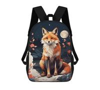 sinyumoney Sacs De Voyage Imprimés En 3D 17inch FOX AND FLOWER Sac À Dos Scolaire Pour Enfants, Sac À Dos Décontracté Pour La Journée, Sac À Dos Tendance Pour Filles Et Femmes