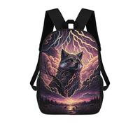 sinyumoney Sacs De Voyage Imprimés En 3D 17inch Fox Spirit Lightning Storm Sac À Dos Scolaire Pour Enfants, Sac À Dos Décontracté Pour La Journée, Sac À Dos Tendance Pour Filles Et Femmes