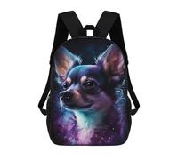 sinyumoney Sacs De Voyage Imprimés En 3D 17inch Galaxy Chihuahua Art Print Sac À Dos Scolaire Pour Enfants, Sac À Dos Décontracté Pour La Journée, Sac À Dos Tendance Pour Filles Et Femmes