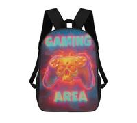 sinyumoney Sacs De Voyage Imprimés En 3D 17inch Gaming Area Neon Sign-2 Sac À Dos Scolaire Pour Enfants, Sac À Dos Décontracté Pour La Journée, Sac À Dos Tendance Pour Filles Et Femmes