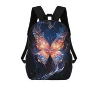 sinyumoney Sacs De Voyage Imprimés En 3D 17inch Glowing Butterfly Artwork Sac À Dos Scolaire Pour Enfants, Sac À Dos Décontracté Pour La Journée, Sac À Dos Tendance Pour Filles Et Femmes