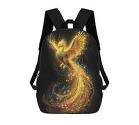 sinyumoney Sacs De Voyage Imprimés En 3D 17inch Golden Phoenix Art Print Sac À Dos Scolaire Pour Enfants, Sac À Dos Décontracté Pour La Journée, Sac À Dos Tendance Pour Filles Et Femmes