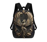 sinyumoney Sacs De Voyage Imprimés En 3D 17inch Golden Phoenix Queen Art Sac À Dos Scolaire Pour Enfants, Sac À Dos Décontracté Pour La Journée, Sac À Dos Tendance Pour Filles Et Femmes