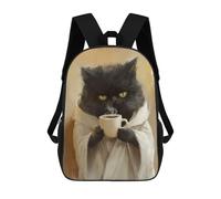 sinyumoney Sacs De Voyage Imprimés En 3D 17inch Grumpy Cat with Coffee Mug Sac À Dos Scolaire Pour Enfants, Sac À Dos Décontracté Pour La Journée, Sac À Dos Tendance Pour Filles Et Femmes
