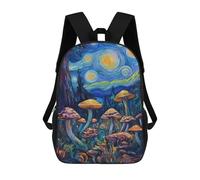 sinyumoney Sacs De Voyage Imprimés En 3D 17inch Mystical Mushroom Forest Sac À Dos Scolaire Pour Enfants, Sac À Dos Décontracté Pour La Journée, Sac À Dos Tendance Pour Filles Et Femmes