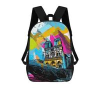 sinyumoney Sacs De Voyage Imprimés En 3D 17inch Notre-Dame Paris Art Print Sac À Dos Scolaire Pour Enfants, Sac À Dos Décontracté Pour La Journée, Sac À Dos Tendance Pour Filles Et Femmes