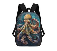 sinyumoney Sacs De Voyage Imprimés En 3D 17inch Ocean Life Colorful Octopus Art Print Sac À Dos Scolaire Pour Enfants, Sac À Dos Décontracté Pour La Journée, Sac À Dos Tendance Pour Filles Et Femmes