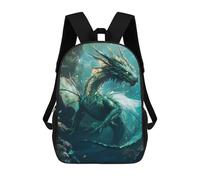 sinyumoney Sacs De Voyage Imprimés En 3D 17inch Oceanic Dragon Artwork Sac À Dos Scolaire Pour Enfants, Sac À Dos Décontracté Pour La Journée, Sac À Dos Tendance Pour Filles Et Femmes