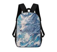 sinyumoney Sacs De Voyage Imprimés En 3D 17inch Oceanic Wolf Majesty -2 Sac À Dos Scolaire Pour Enfants, Sac À Dos Décontracté Pour La Journée, Sac À Dos Tendance Pour Filles Et Femmes