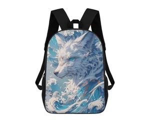 sinyumoney Sacs De Voyage Imprimés En 3D 17inch Oceanic Wolf Majesty -2 Sac À Dos Scolaire Pour Enfants, Sac À Dos Décontracté Pour La Journée, Sac À Dos Tendance Pour Filles Et Femmes