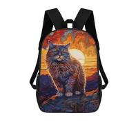 sinyumoney Sacs De Voyage Imprimés En 3D 17inch Persian Cat 4 Sac À Dos Scolaire Pour Enfants, Sac À Dos Décontracté Pour La Journée, Sac À Dos Tendance Pour Filles Et Femmes